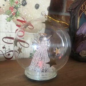 Angel Hand Blown Glass Light Up Ornament 6 HOUR SALE
